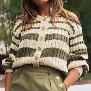 NWT Splendid x Rachel Love Striped Reversible Sweater
